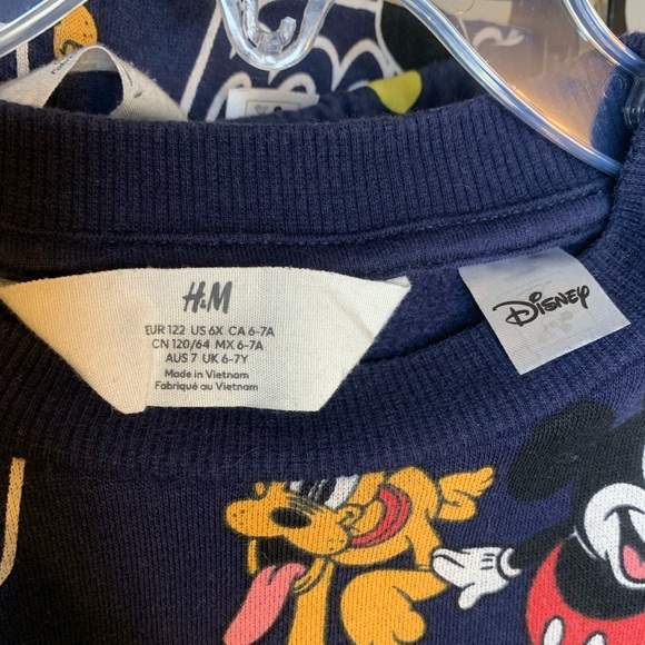 Disney × H&M Mickey Mouse 2-Piece Sweatshirt & Jogger Set – Size 6X - Picture 7 of 11